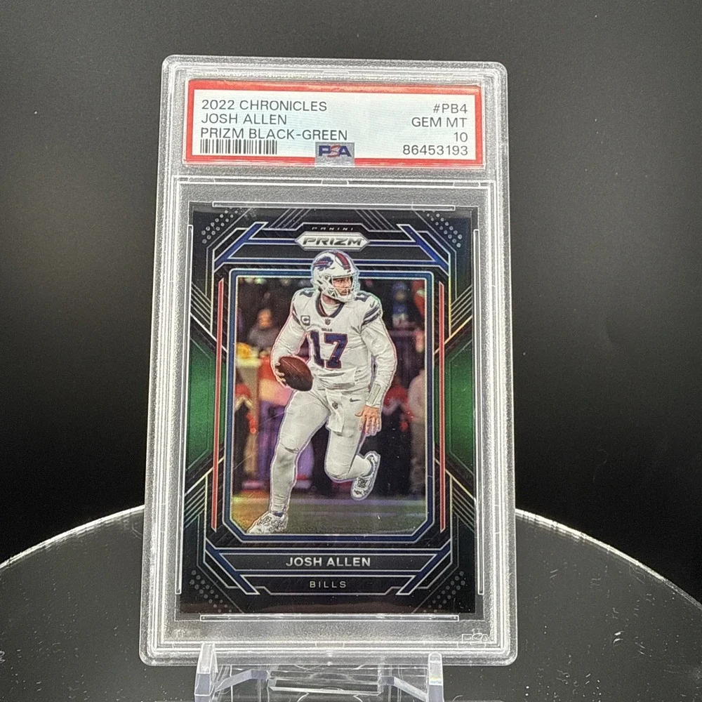 2022 Panini Chronicles - Prizm Black Green Josh Allen #PB-4 /49